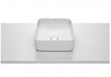 Umywalka nablatowa Roca Inspira Square 37 x 37cm bez otworu przelewowego, bez otworu na baterię biała