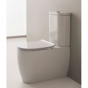 Zbiornik WC kompaktowy Scarabeo Moon biały 36x15x44cm- sanitbuy.pl