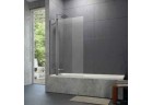 Parawan nawannowy Huppe Design pure 2-częściowy 95cm, profil srebrny mat, powłoka Anti-Plaque