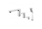 Bateria wannowa 4-otworowa Omnires Apure kompletna chrom wylewka 20,4cm