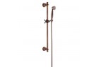 Zestaw prysznicowy suwany Omnires ArtDeco miedź antyczna, drążek 66cm