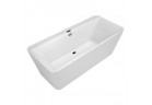Wanna wolnostojąca Villeroy&Boch Squaro, 180x80 cm, system dopływowy, Quaryl, Weiss Alpin, UBQ180SQE9T2V-01
