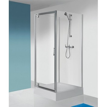 Drzwi przesuwne SanPlast TX 120x190cm szkło przejrzyste, profil biały, szerokość wejścia 500 mm, Glass Protect- sanitbuy.pl