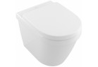Toaleta WC stojąca Villeroy & Boch Architectura 37x54 cm lejowa DirectFlush bez kołnierza wewnętrznego, odpływ poziomy, biała Weiss Alpin 