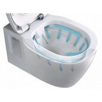 Miska wisząca WC Ideal Standard 36,5x54 cm Connect Rimles Aquablade biała- sanitbuy.pl