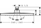 Deszczownica Hansgrohe Crometta E 240 1jet LowPressure min 0,2 bar 24x24 cm, chrom - sanitbuy.pl