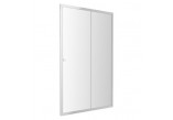 Drzwi prysznicowe Omnires Bronx szklane, przesuwne 110x185 cm szkło przezroczyste profil chrom 