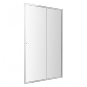 Drzwi prysznicowe Omnires Bronx szklane, przesuwne 130x185 cm szkło przezroczyste profil chrom- sanitbuy.pl