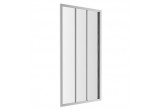 Drzwi prysznicowe Omnires Bronx 80x185 cm trójelementowe szkło przezrocyzste profil chrom 