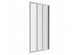 Drzwi prysznicowe Omnires Bronx 80x185 cm trójelementowe szkło przezrocyzste profil chrom - sanitbuy.pl