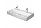 Umywalka wisząca Duravit DuraSquare 100x47 cm z 2 otworami na baterię, bez przelewu biała