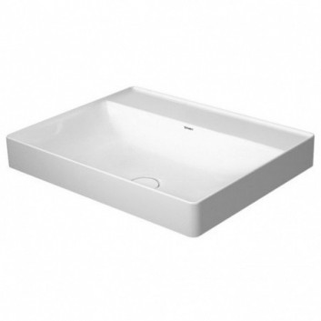 Umywalka nablatowa Duravit DuraSquare 60x47 cm z 3 otworami na baterię, bez przelewu biała- sanitbuy.pl