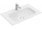 Umywalka meblowa prostokątna Villeroy&Boch Finion 800x500 mm z ukrytym przelewem do armatury 1-otworowej Weiss Alpin CeramicPlus