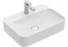 Umywalka nablatowa Villeroy&Boch Finion 600 x 445 mm, z ukrytym przelewem, CeramicPlus, możliwy montaż armatury 3-otworowej, biała