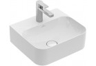 Umywalka nablatowa Villeroy&Boch Finion 430 x 390 mm bez przelewu, do armatury 1-otworowej, szlifowany spód biała