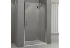 Drzwi z elementem stałym prawe Novellini Modus G 140x195cm szkło przeźroczyste, profil chrom 
