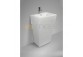Umywalka wolnostojąca Massi Braga 46x49x83 cm, z otworem na baterię, z przelewem biała - sanitbuy.pl