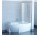 Parawan wannowy Ravak Rosa CVSK1 140/150 R biały + transparent 