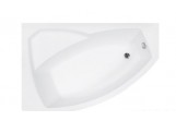 Wanna asymetryczna lewa Besco Rima 130x85cm biała