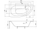 Wanna asymetryczna lewa Besco Milena 150x70cm biała- sanitbuy.pl