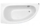 Wanna asymetryczna lewa Besco Milena 150x70cm zestaw Premium biała