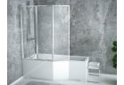 PYTAJ O RABAT ! Wanna asymetryczna lewa Besco Integra 150x75cm + parawan 3-skrzydłowy, biała