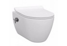 Wisząca Misa WC + Funkcja Bidetu z deską SLIM wolnoopadającą Idevit ALFA Rimless 2w1 biała