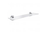 Półka szklana Grohe Essentials 380 mm z uchwytami, chrom szkło 