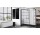 Ścianka - Walk-in Novellini Kuadra H Black 160 cm, profil czarny, szkło przezroczyste, wzór pasy