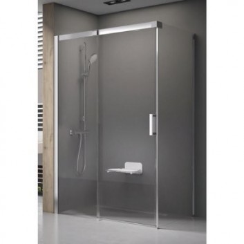 Drzwi prysznicowe Ravak Matrix MSDPS-100/100 L ze ścianką boczną biel + transparent - sanitbuy.pl