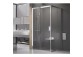Drzwi prysznicowe Ravak Matrix MSDPS-120/90 R ze ścianką stałą satyna + transparent - sanitbuy.pl