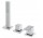 Bateria nwannowa 3 otworowa Bruma Linea chrom