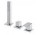 Bateria nwannowa 3 otworowa Bruma Linea z przelewem, chrom