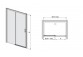 Drzwi przesuwne Sanplast D2L(P)/FREEZONE 120x190 cm profil bahama beżowy, szkło grey- sanitbuy.pl