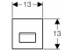 Przycisk spłukujący Geberit Sigma 50 do pisuaru pneumatyczny ręczny, biały- sanitbuy.pl