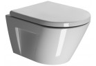 Miska WC GSI Norm 50x36cm wisząca bezrantowa z deską wolnoopadającą + zestaw mocujący, biała