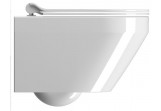 Miska WC GSI Pura 50x36cm wisząca bezrantowa z deską wolnoopadającą + zestaw mocujący, biała
