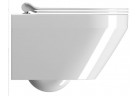 Miska WC GSI Pura 55x36cm wisząca bezrantowa z deską wolnoopadającą + zestaw mocujący, biała