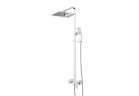 System prysznicowy Omnires Fresh natynkowy, deszczownica 25x25cm chrom