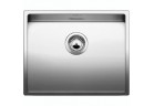 Zlewozmywak stalowy jednokomorowy Blanco Claron 450-U 49x44 cm podwieszany, bez korka automatycznego, stalowy 