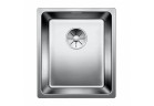 Zlewozmywak stalowy jednokomorowy Blanco Andano 340-U 38x44 cm podwieszany bez korka automatycznego, stalowy 