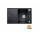 Zlew konglomeratowy + deska drewniana Axia III 45S Blanco Silgranit InFino 510x780 antracyt 