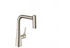 Bateria kuchenna Hansgrohe Metris 220 z wyciąganą wylewką DN15, stalowy