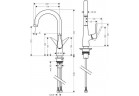 Bateria kuchenna Hansgrohe Talis S 220, jednouchwytowa, stalowy