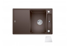 Zlew konglomeratowy + deska szklana Axia III 45S Blanco Silgranit InFino 510x780 kawowy