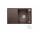 Zlew konglomeratowy + deska szklana Axia III 45S Blanco Silgranit InFino 510x780 kawowy