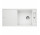 Zlew konglomeratowy + deska szklana AXIA III XL 6 S Blanco Silgranit prawa komora 1000x470mm biały