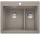 Zlew konglomeratowy Pleon 5 Split Blanco Silgranit 615x510 mm 2x korek InFino z sitkiem, tartufo