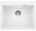 Zlew konglomeratowy Pleon 6 Blanco Silgranit 615x510 mm korek InFino z sitkiem, biały