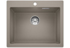 Zlew konglomeratowy Pleon 6 Blanco Silgranit 615x510 mm korek InFino z sitkiem, tartufo